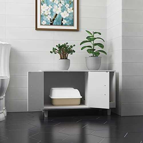 Cat Litter Box Enclosure with Scratch Pad Z23388