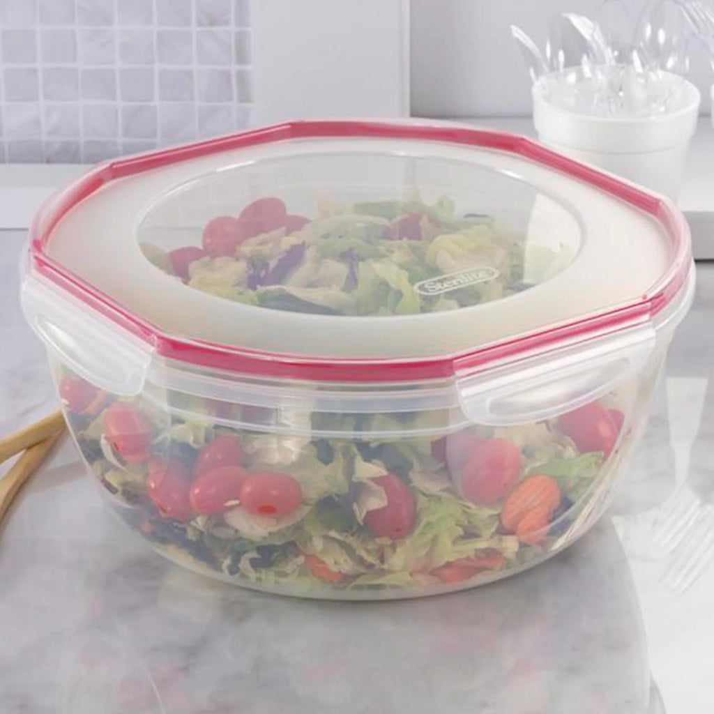 8.10 Quart Plastic Food Storage Bowl Container, 2 Pack T86374