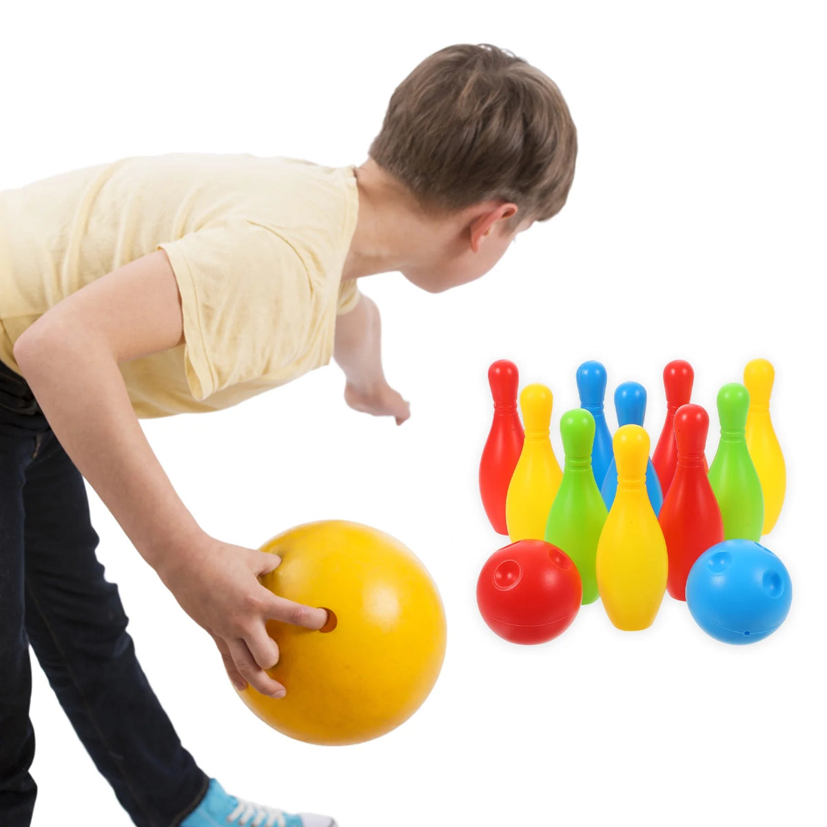 Bowling Kids Outdoor Backyard Games Childrens Play Sets Playdough J51741