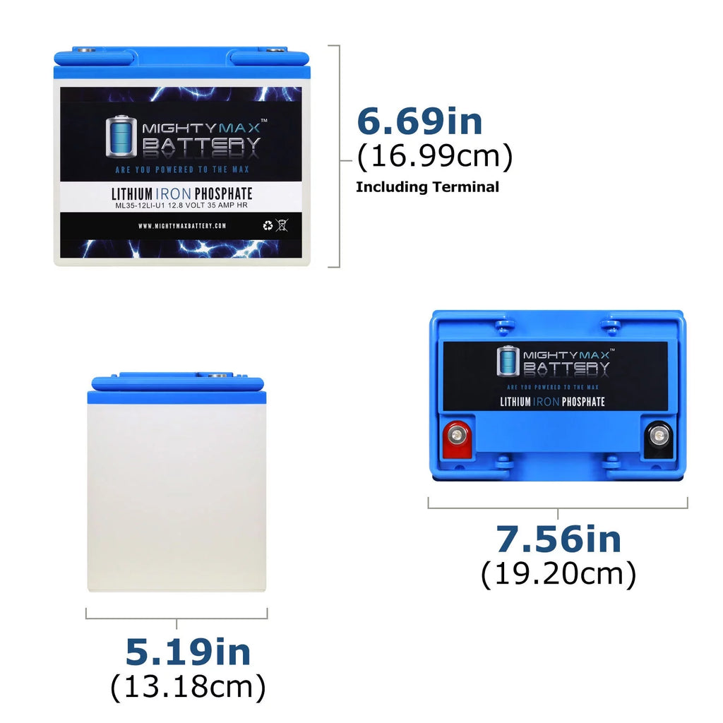 12V 35AH U1 Lithium Replacement Battery Q86397