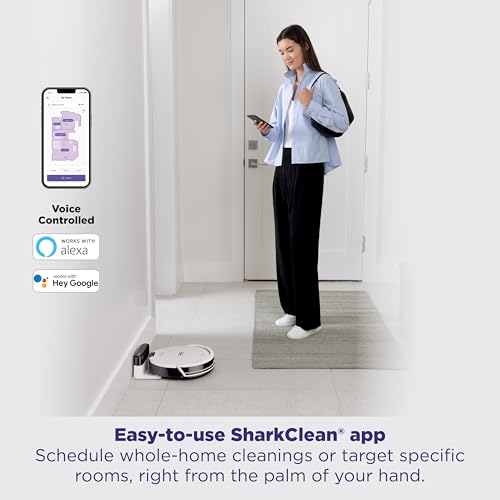 Robot Vacuum and Self-Empty Base with Bagless 60-Day Capacity, Grey U904387