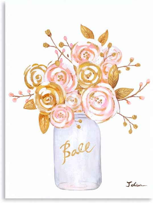 Pink Canvas Wall Art Framed 12x12 E8744