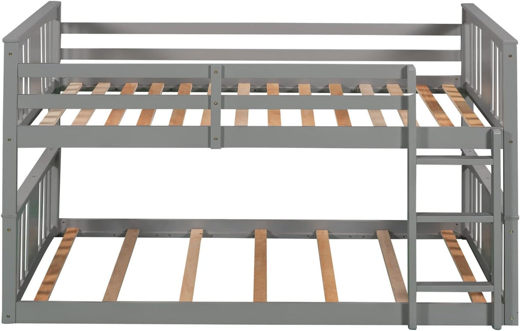 Gray Twin over Twin Wood Bunk Bed Frame C676