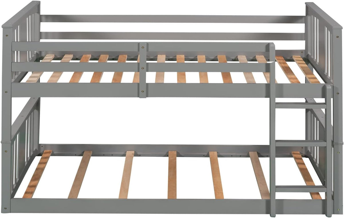 Gray Twin over Twin Wood Bunk Bed Frame C676