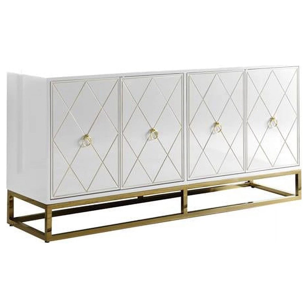 White Gold Wood Sideboard X1496