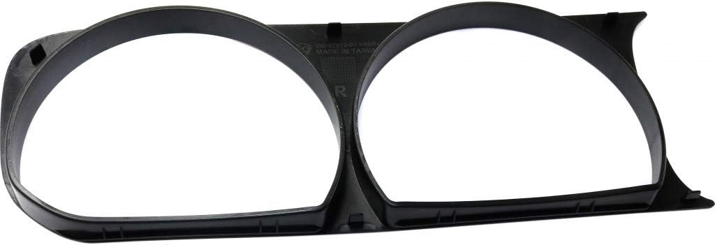 Headlight Bezel for Dodge Challenger 2008-2014 Passenger Side Black Pack of 2 O328