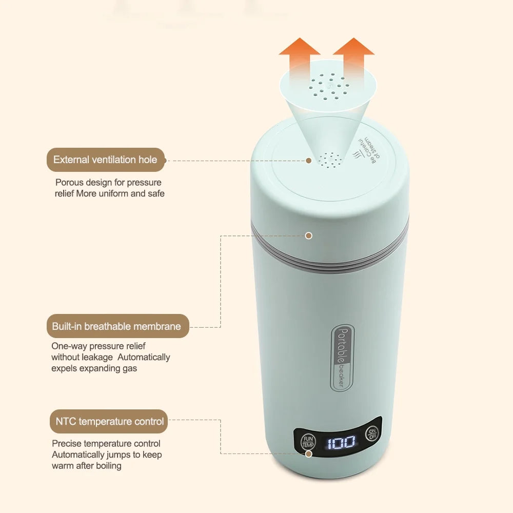 Portable Electric Kettle 350ml Stainless Steel H380876