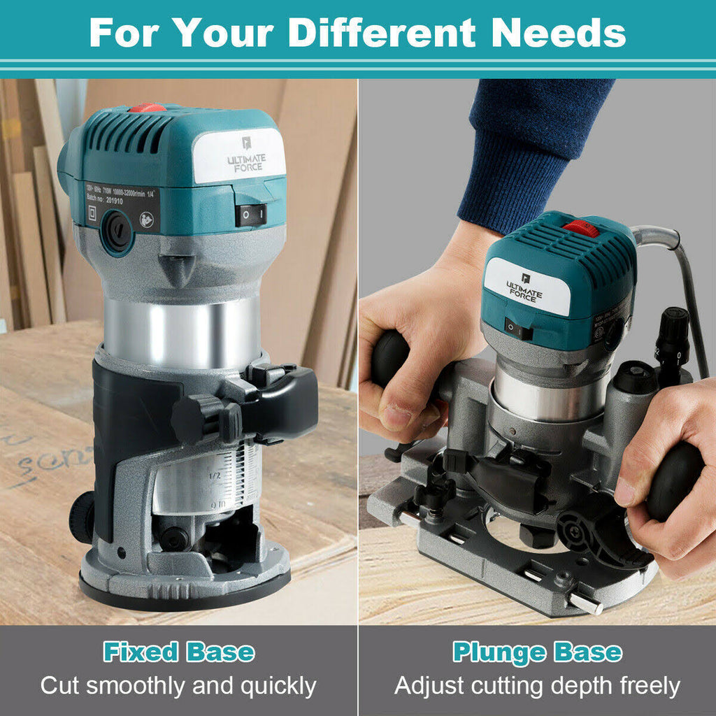 1.25HP Variable Speed Palm Router with Plunge Base M259