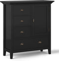 Solid Wood 39 inch Wide Storage Cabinet with 3 Drawers J69309