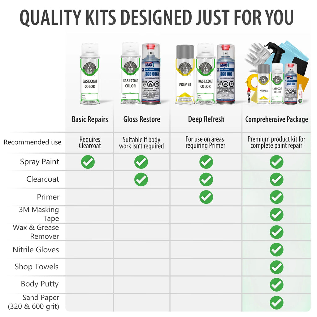 Automotive Touch Up Paint Spray Kit with Clearcoat C9674