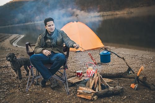 Heated Camping Chair with Cup Holder and Side Pocket X9811