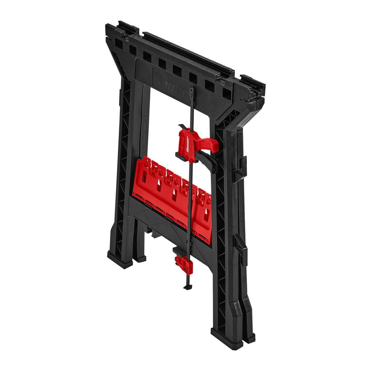 Polypropylene Folding Sawhorse with Bar Clamp D380