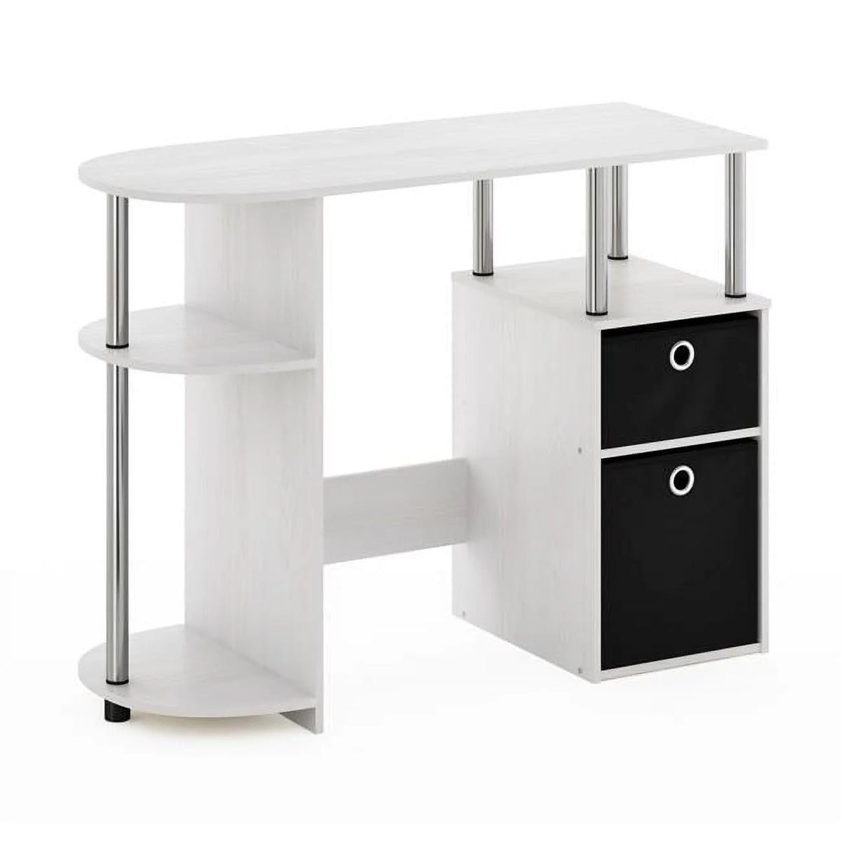 Simplistic Computer Study Desk with Bin Drawers I96438