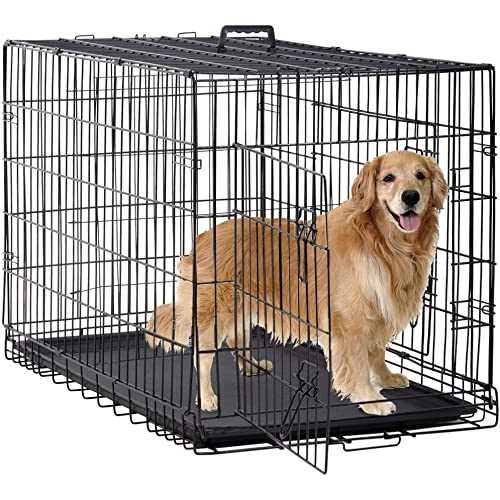 24-48 Inch Folding Wire Dog Crate with Double-Door K618