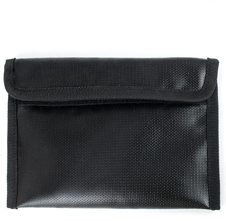 Fireproof Document Organizer Bag with Lock, 3-Layer File Storage Box, Waterproof File Holder, 17.5 x 13 x 5” Y7734