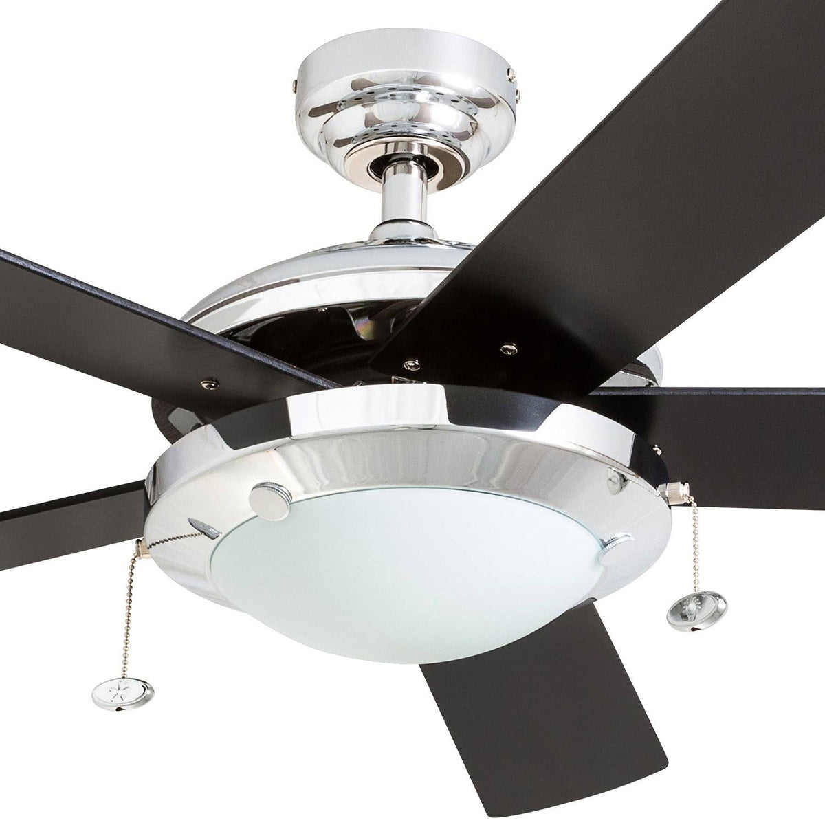 Chrome Contemporary Rustic Ceiling Fan, 52 LED H554367