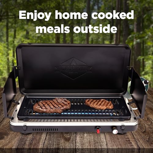 2-in-1 Gas Camping Grill and Griddle Combo J1503