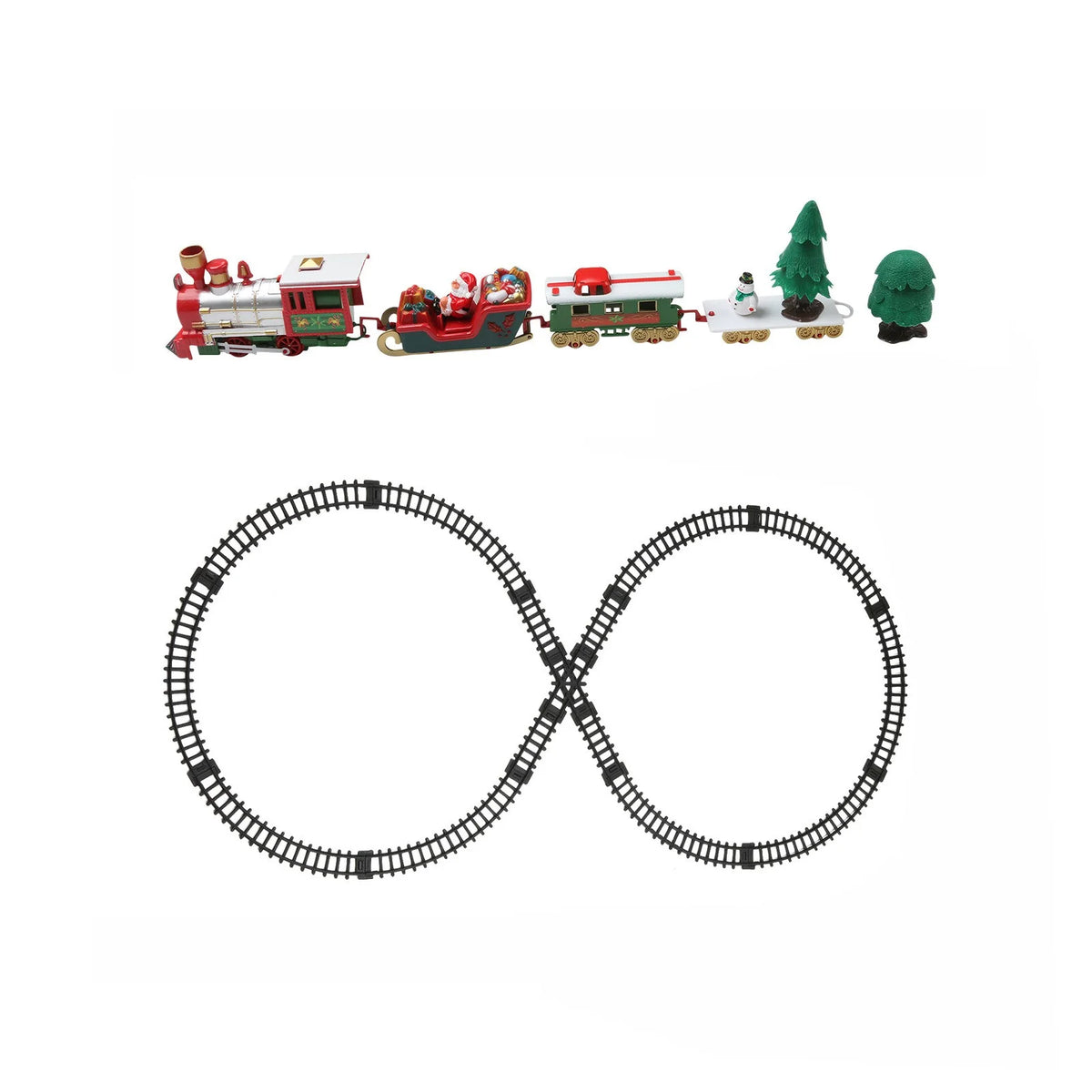 Battery Operated Toy Train Set with Railway Tracks B3185