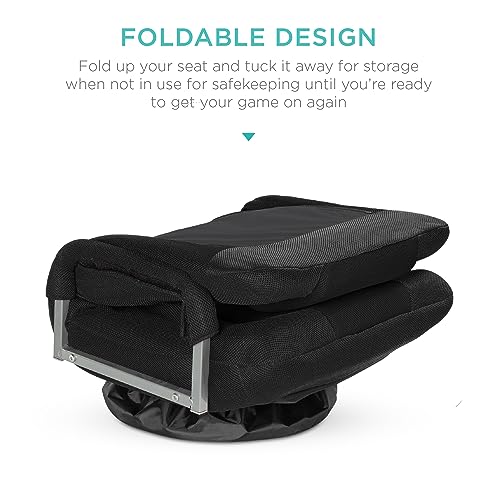 Swivel Gaming Chair 360 Degree Foldable Black/Blue D724