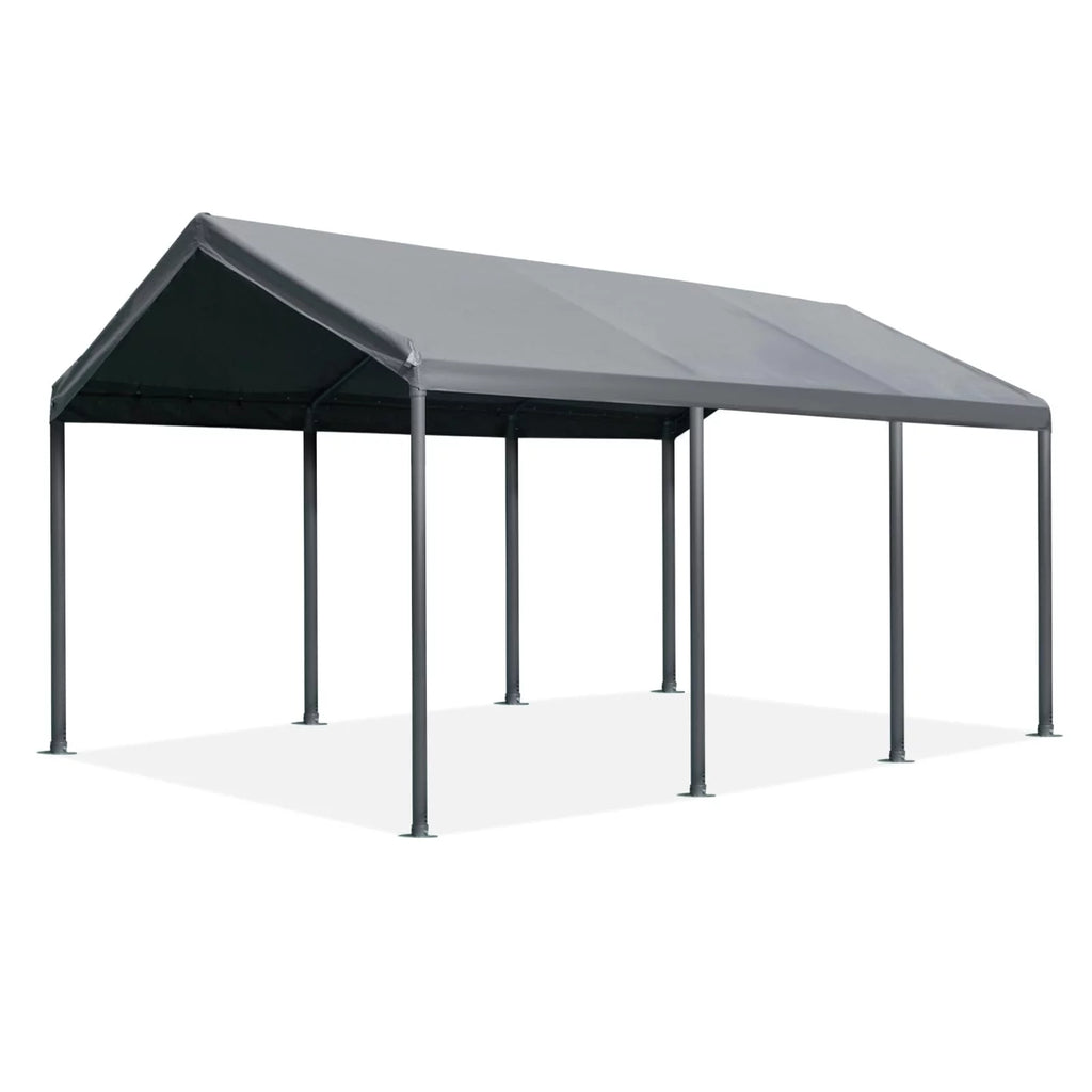 10' x 20' Heavy Duty Portable Carport Gray J85819
