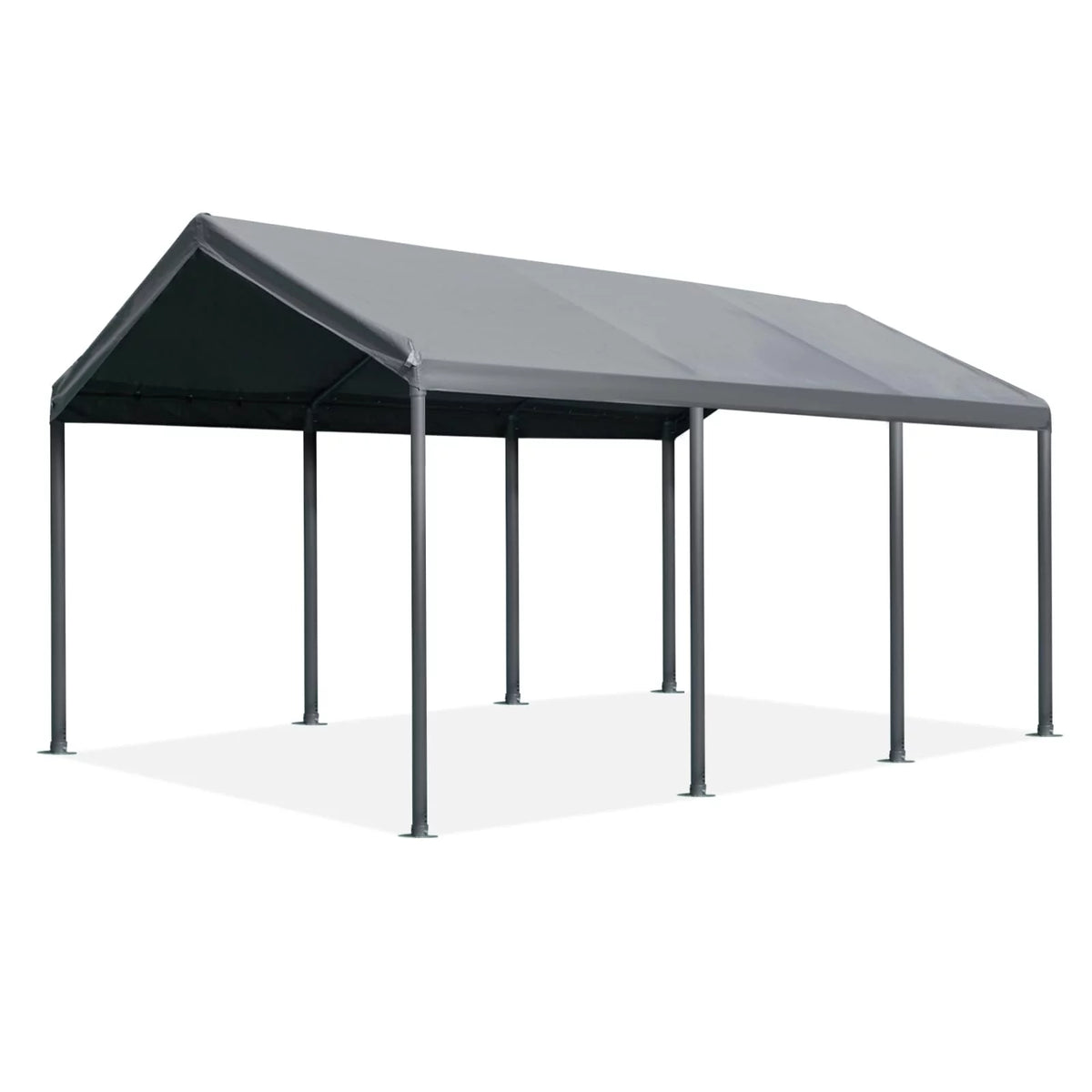 10' x 20' Heavy Duty Portable Carport Gray J85819