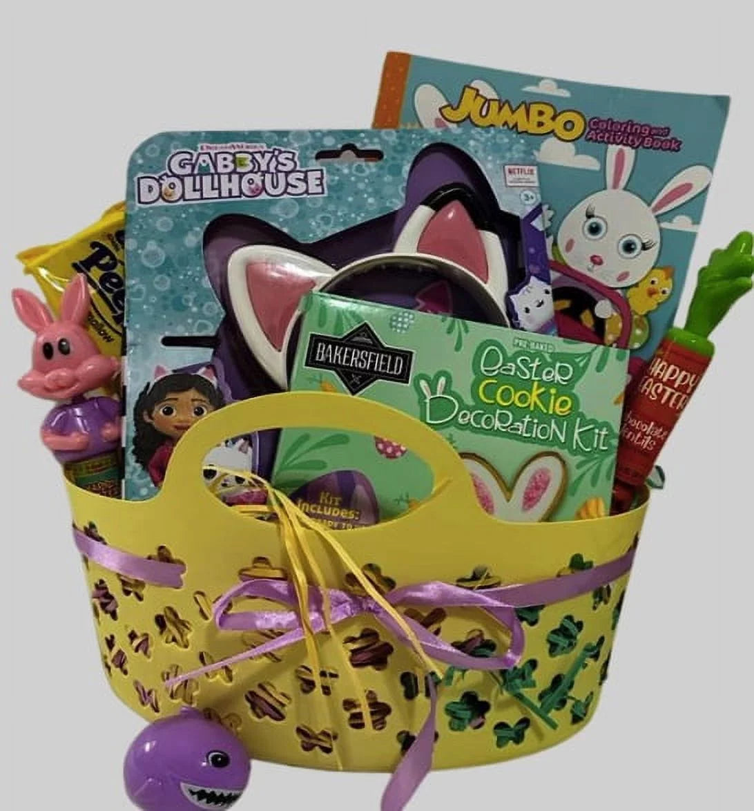 Easter Gift Basket with Coloring Book Candies & Bucket W35958