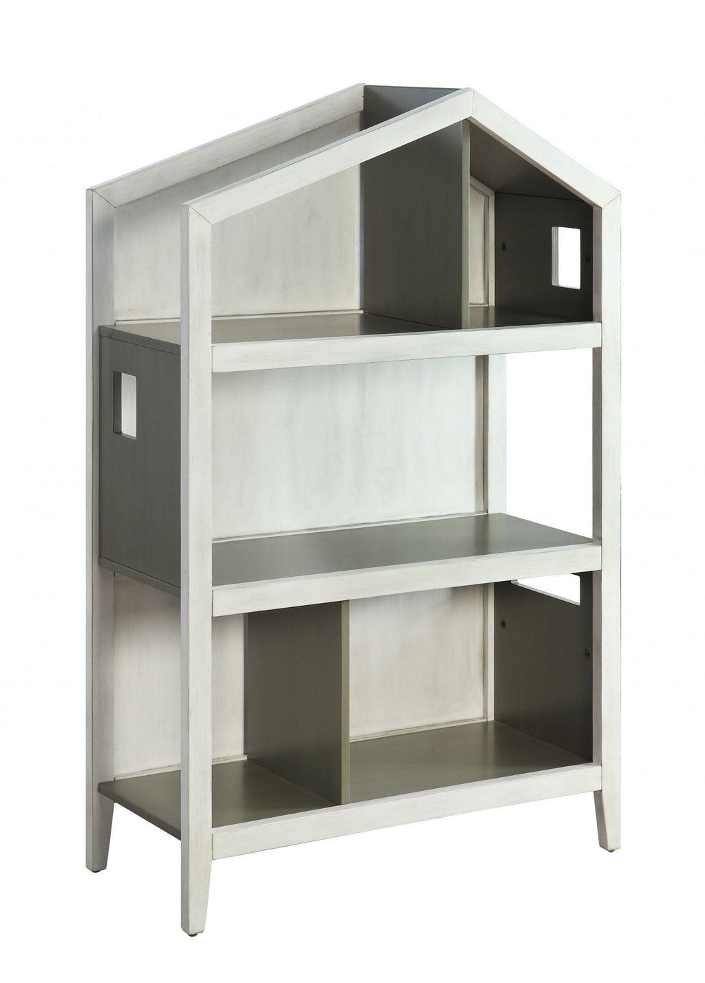 White Pink Wood Bookcase L964