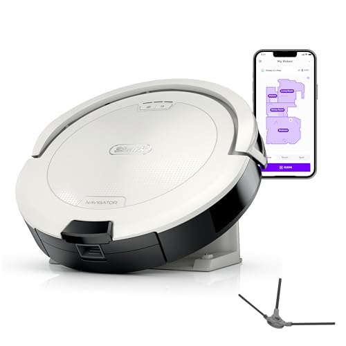 Robot Vacuum and Self-Empty Base with Bagless 60-Day Capacity, Grey U904387
