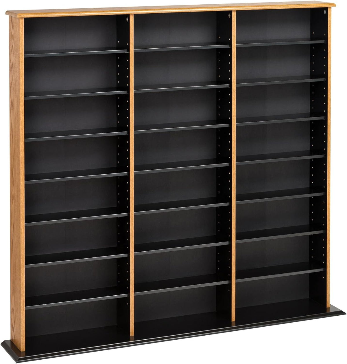 Triple Wide Wall CD Rack - Cherry & Black Q276