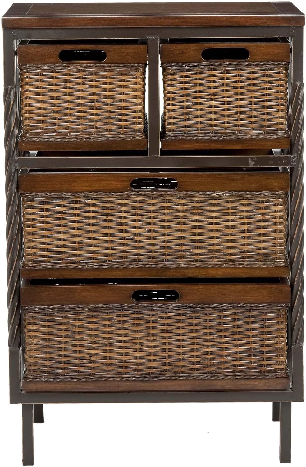 Dark Teak 4-Drawer Storage Cabinet V27678