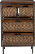 Dark Teak 4-Drawer Storage Cabinet V27678