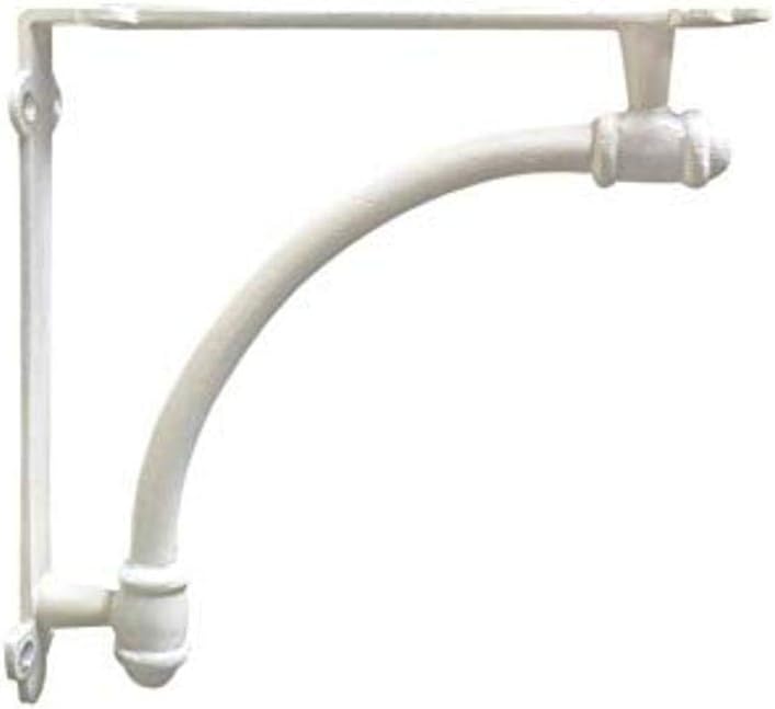 2 Pack Heavy Duty Rustic Black Iron Half Round Wall Shelf Bracket Q8338