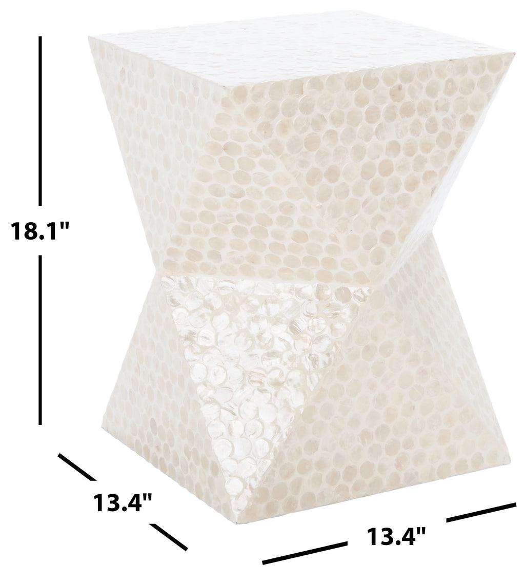 White Square Accent Table M3789