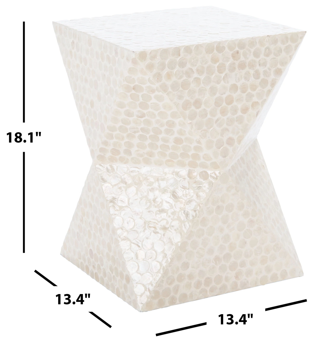 White Square Accent Table M3789