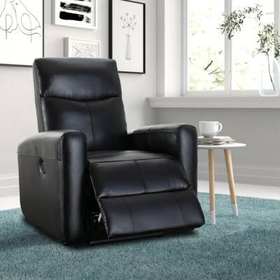 Genuine Leather Power Home Theater Recliner with Massager N52074