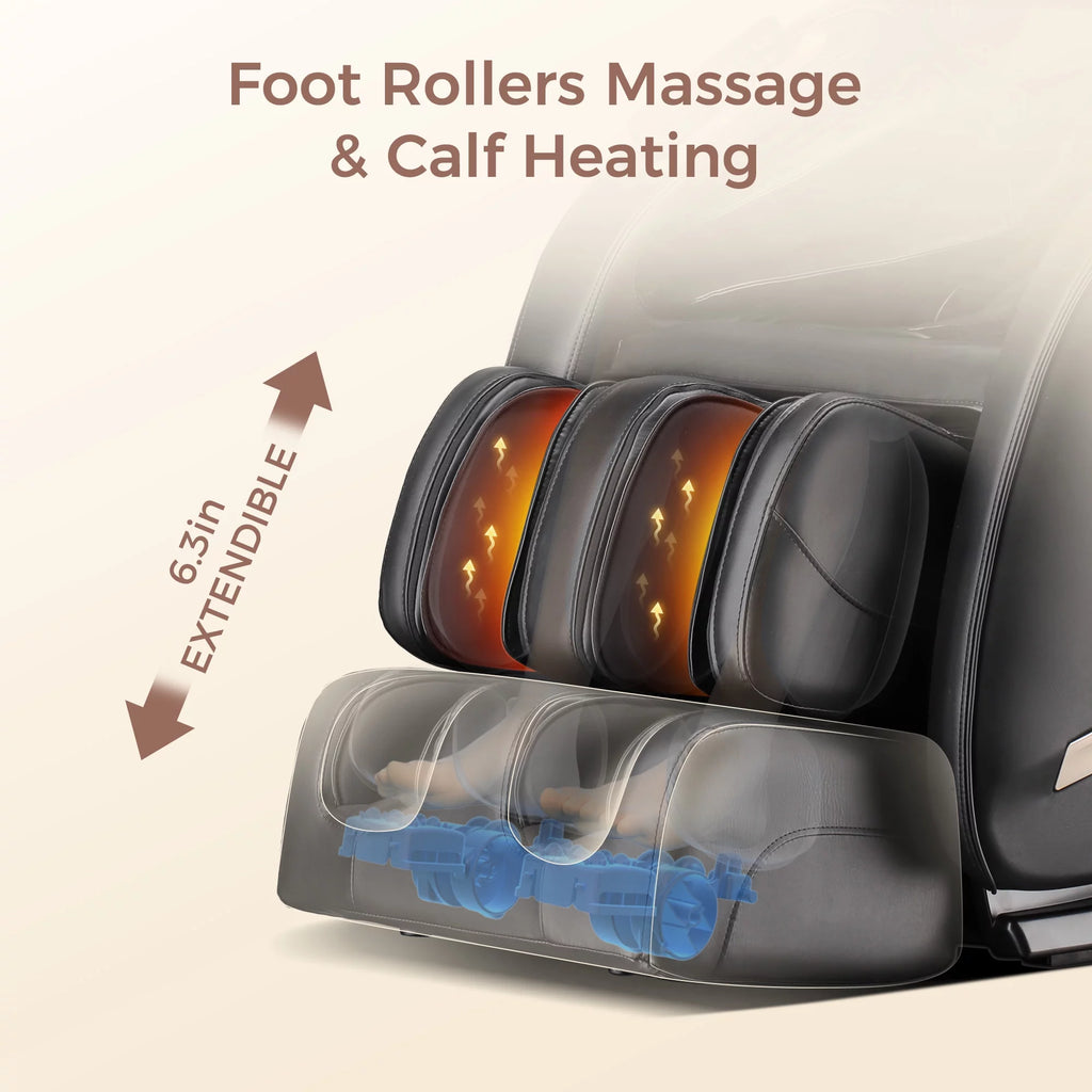 4D Full Body Massage Chair Zero Gravity Shiatsu Recliner with Heat Black H211