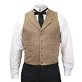 Tan Cotton Notch Collar Work Vest O57136