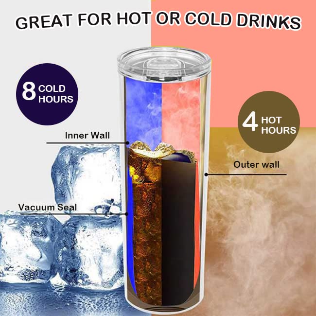 20 oz Stainless Steel Insulated Tumbler White (25PCS) P817
