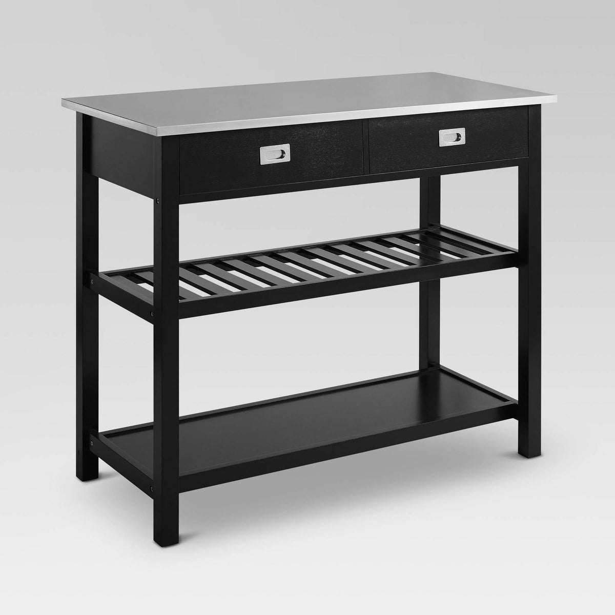 Black Stainless Steel Top Kitchen Island Cart M543