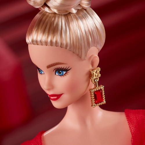 Glittery Red Tulle Gown Doll with Blonde Hair P3533