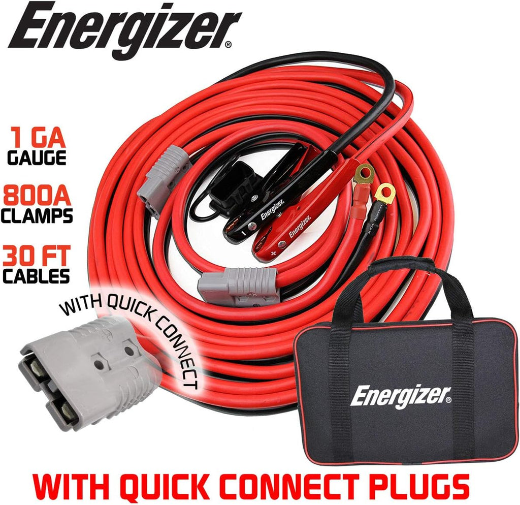 Heavy Duty 25-Feet 2-Gauge Jumper Cables with LED Lights R25418