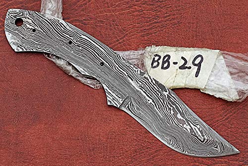 7.75 Inch Damascus Steel Skinning Knife Blade L2396