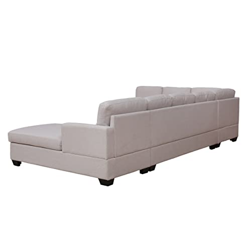 Beige U-Shape Sectional Sofa K3021