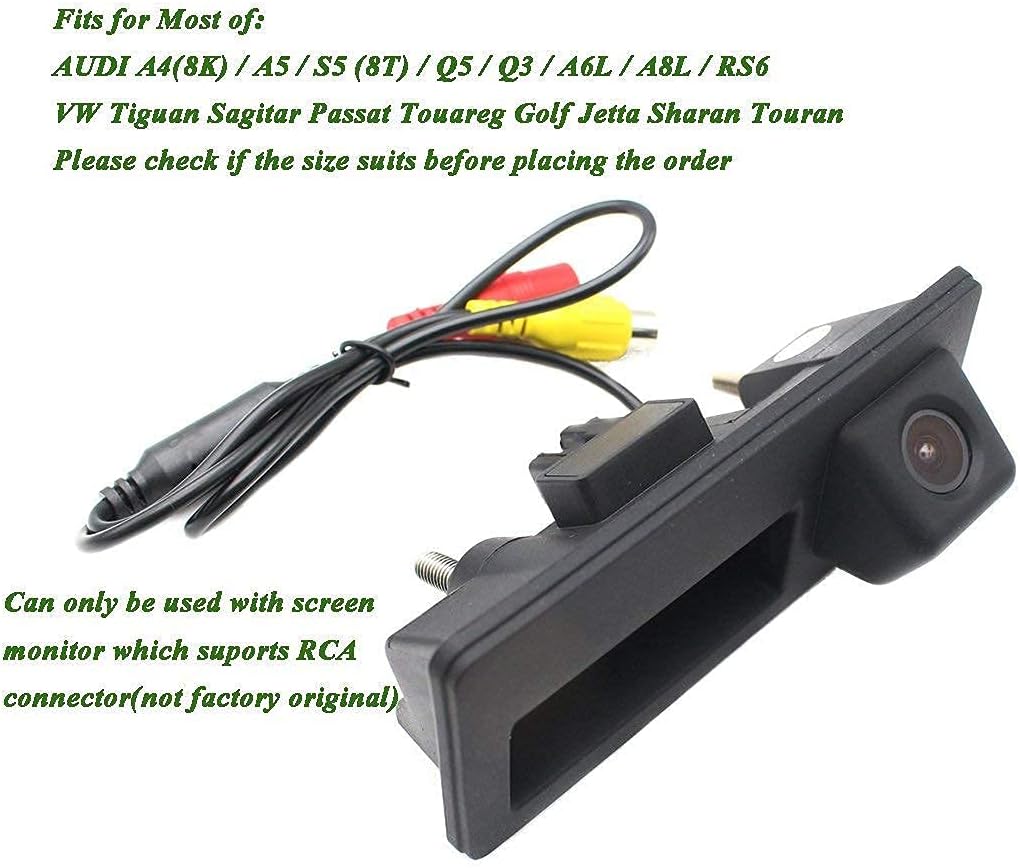 Trunk Handle Backup Camera with Moving Guide Line and 5 AHD TFT LCD Screen Monitor Pack of 2 C91111
