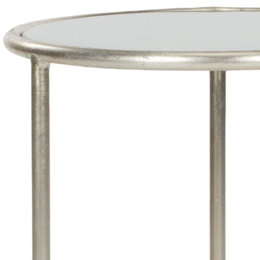 Silver/Grey Glass Top Accent Table T6748