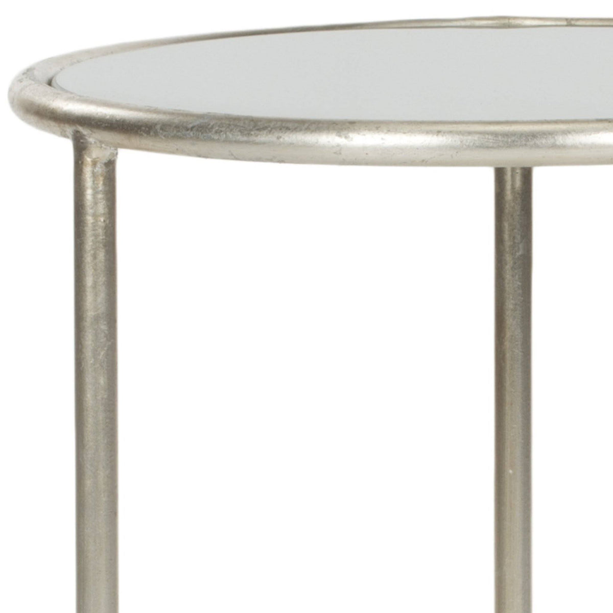 Silver/Grey Glass Top Accent Table T6748