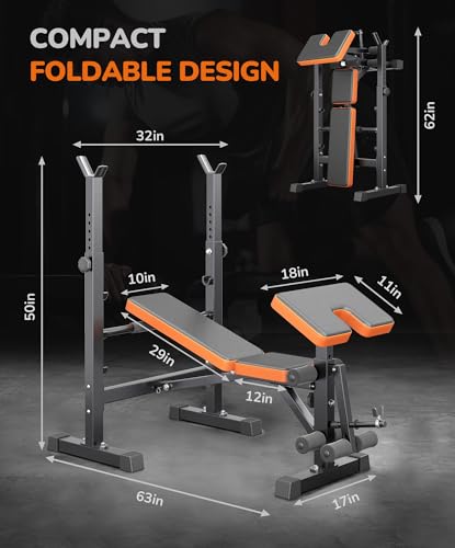 6 in 1 Adjustable Weight Bench Set R170