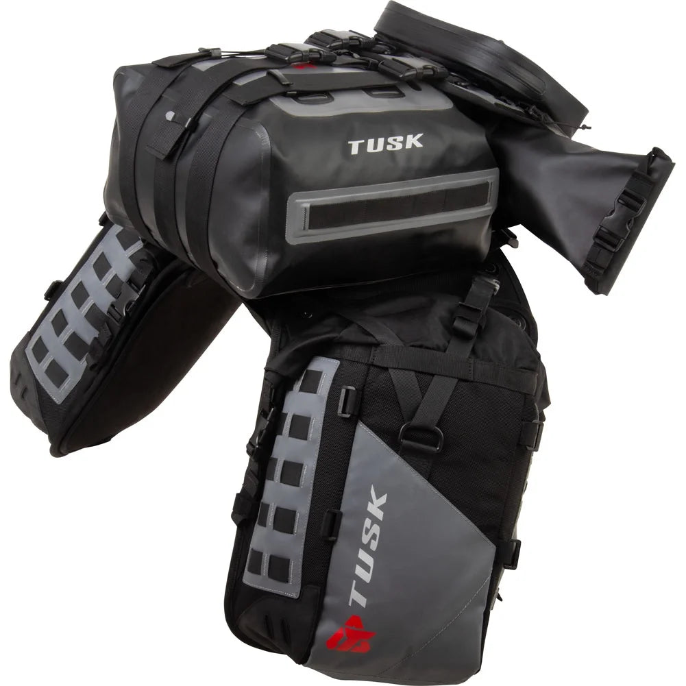 Rackless Luggage System with Small Dry Duffel Tail Bag Standard Heat Shield H780
