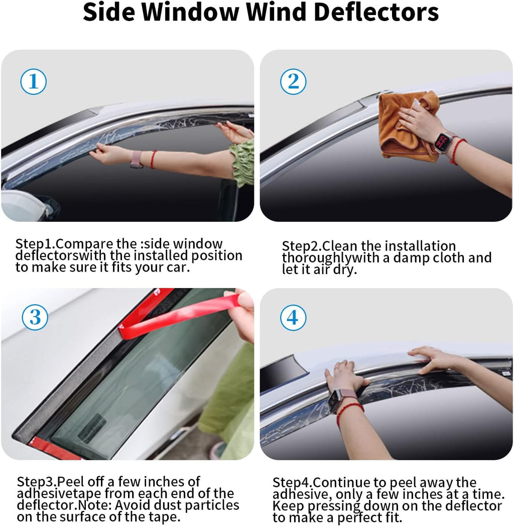 Dark Smoke 4-Piece Side Window Deflectors H815439