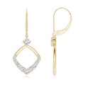 14K Yellow Gold Diamond Drop Earrings H910